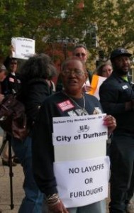 Durham City Workers and Allies at Rally Before Council Meeting
